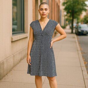 Laundry by Shelli Segal Geometric Print Dress Size 10 Sleeveless Casual